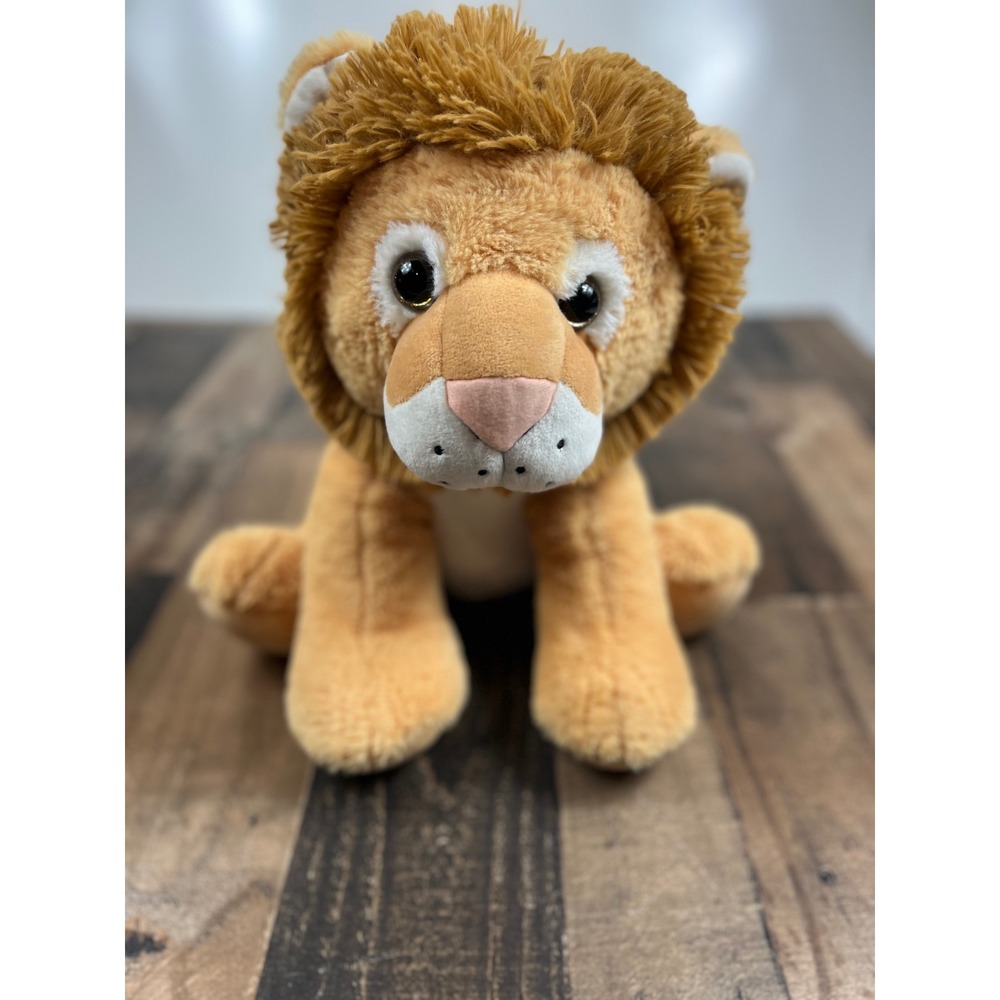 Golden Tan Lion Plush Stuffed‎ Animal Shaggy Brown Mane Jungle Friend
